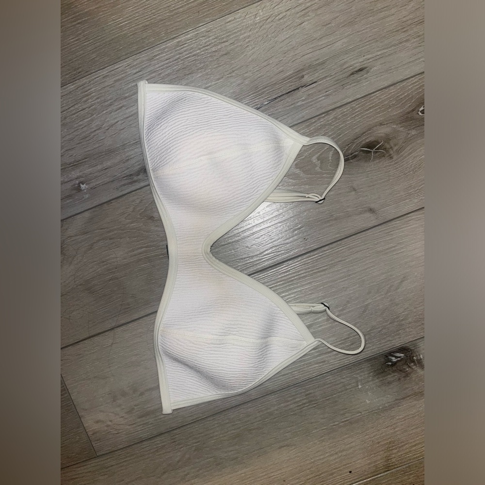 White Triangl Bikini Top